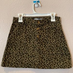 NWT ZARA KID GIRLS ANIMAL PRINT MINI SKIRT SIZE 10